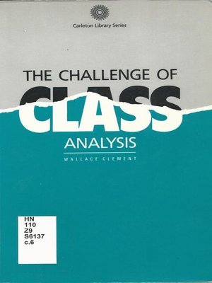 cover image of Challenge of Class Analysis